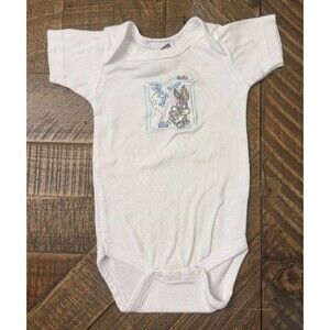 Vintage 1999 Y2k Baby Looney Tunes Bugs Bunny Bodysuit One Piece 6 Months